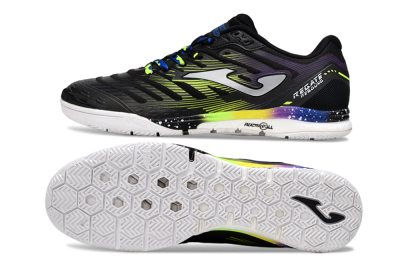 Joma Top Flex IC Football Shoes - Black/Electric Green/Gradient Purple