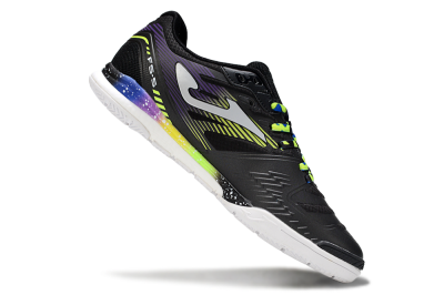 Joma Top Flex IC Football Shoes - Black/Electric Green/Gradient Purple