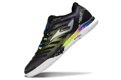 Joma Top Flex IC Football Shoes - Black/Electric Green/Gradient Purple