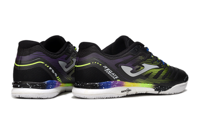 Joma Top Flex IC Football Shoes - Black/Electric Green/Gradient Purple