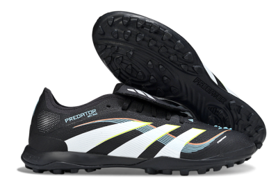Adidas Predator 25 Elite Fold-Over Tongue TF Football Shoes - Black/Electric Yellow/White Strike
