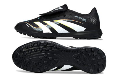 Adidas Predator 25 Elite Fold-Over Tongue TF Football Shoes - Black/Electric Yellow/White Strike