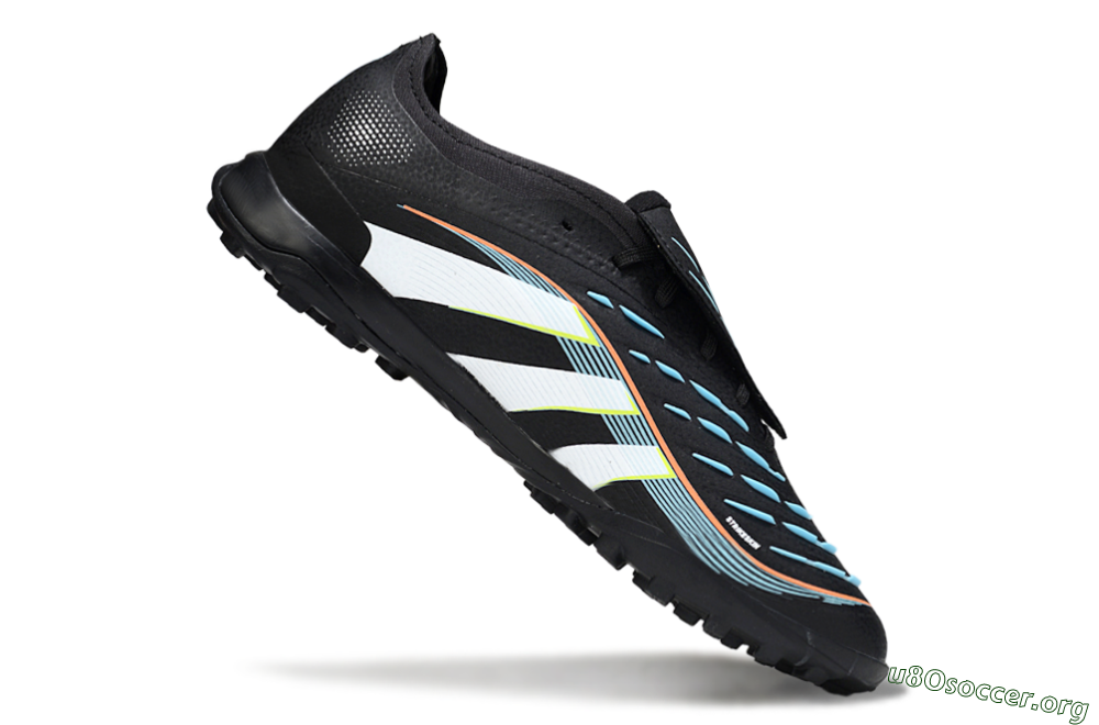 Adidas Predator 25 Elite Fold-Over Tongue TF Football Shoes - Black/Electric Yellow/White Strike 4