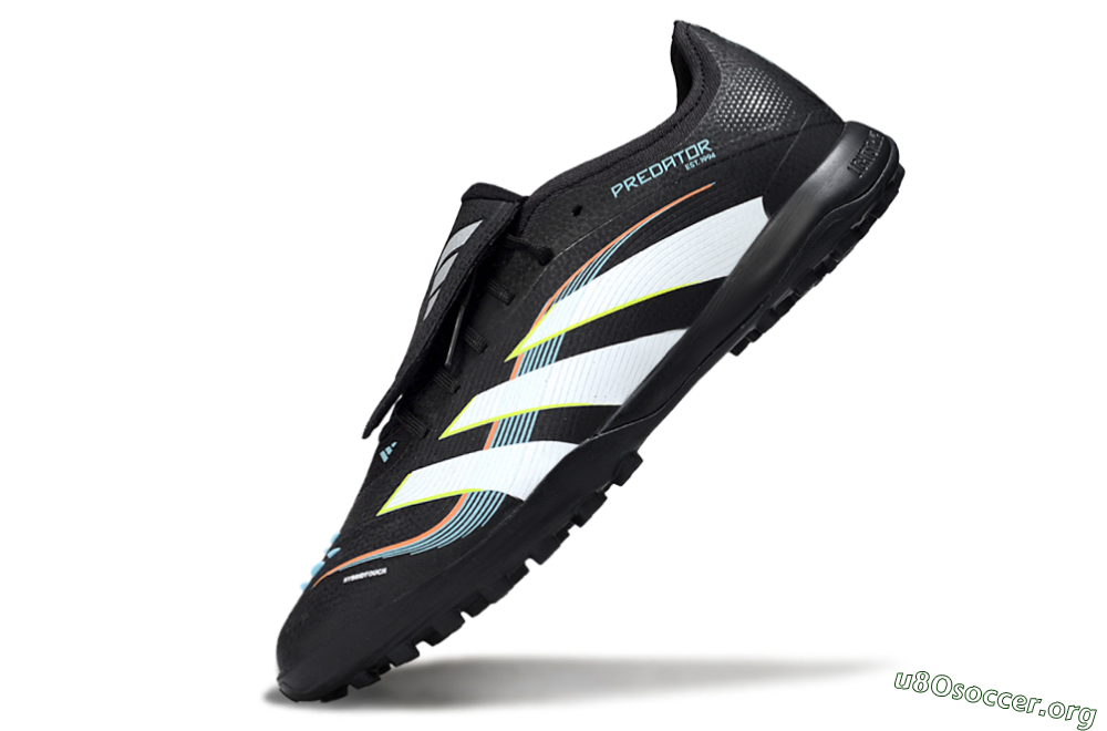 Adidas Predator 25 Elite Fold-Over Tongue TF Football Shoes - Black/Electric Yellow/White Strike 5