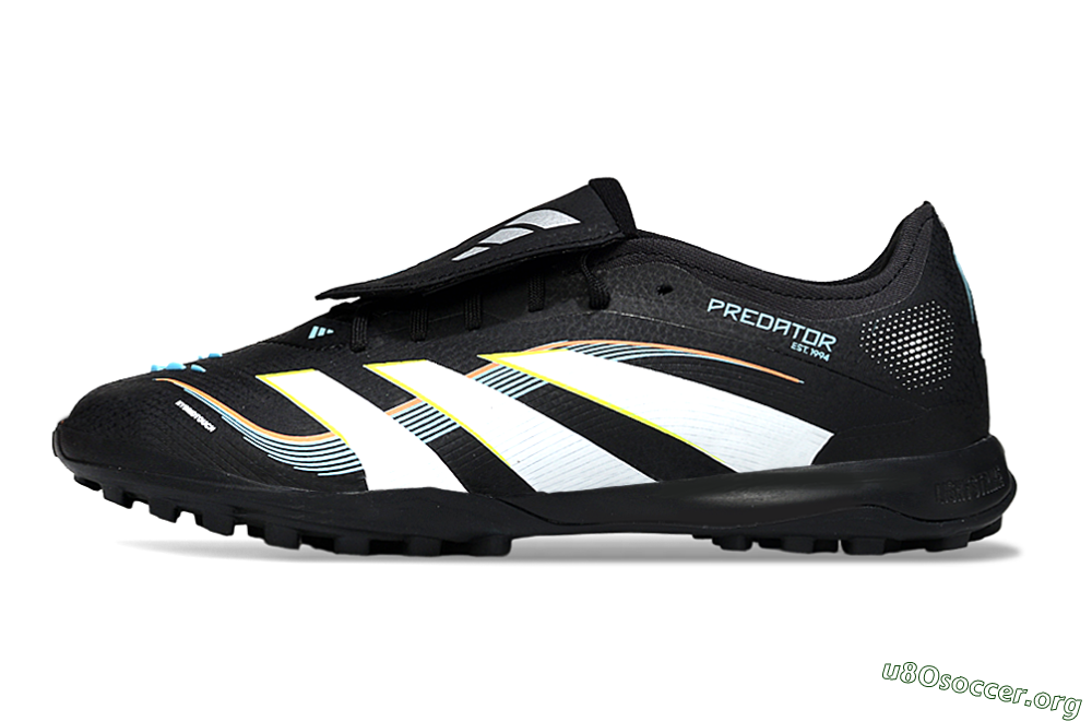 Adidas Predator 25 Elite Fold-Over Tongue TF Football Shoes - Black/Electric Yellow/White Strike 3