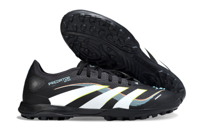 Adidas Predator 25 Elite TF Football Shoes - Black/Electric Yellow/Frosted Blue