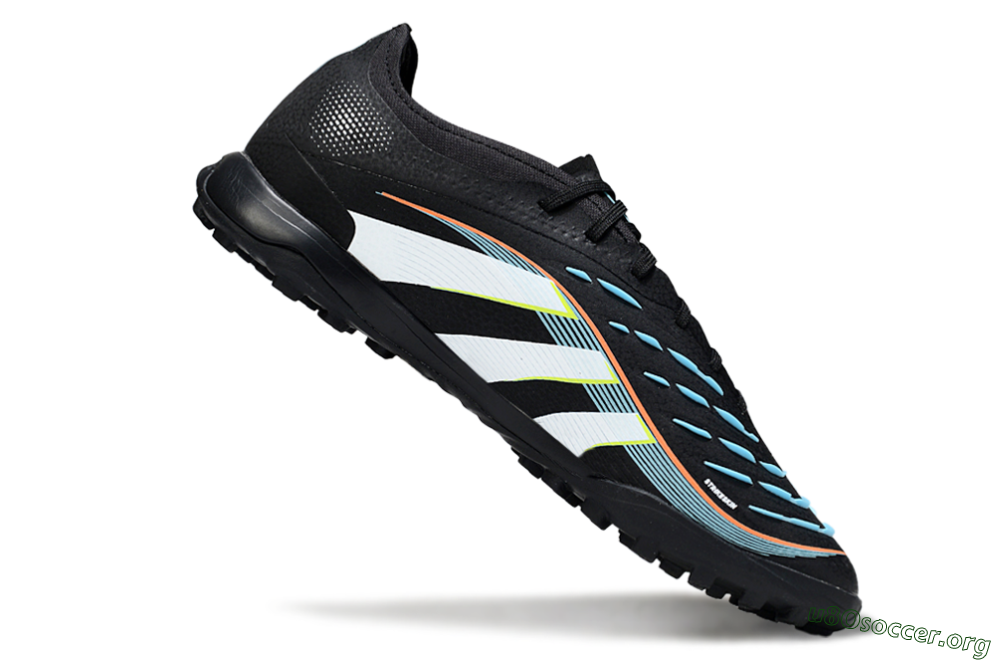 Adidas Predator 25 Elite TF Football Shoes - Black/Electric Yellow/Frosted Blue 4