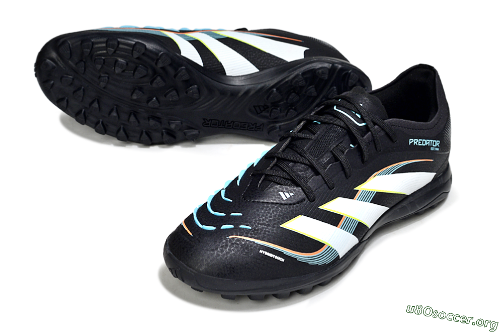 Adidas Predator 25 Elite TF Football Shoes - Black/Electric Yellow/Frosted Blue 0