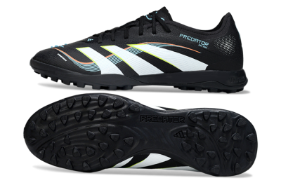 Adidas Predator 25 Elite TF Football Shoes - Black/Electric Yellow/Frosted Blue