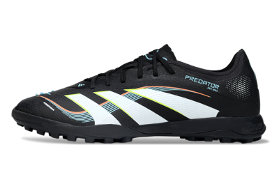 Adidas Predator 25 Elite TF Football Shoes - Black/Electric Yellow/Frosted Blue