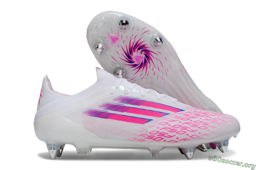 Adidas F50 Elite SG Football Boots - White/Electric Pink/Blue Mirage 2