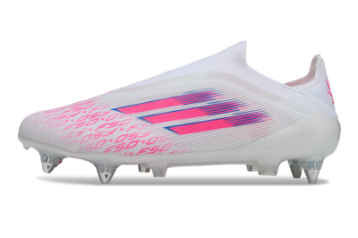 Adidas F50 Elite Laceless SG Football Boots - White/Neon Pink/Deep Purple