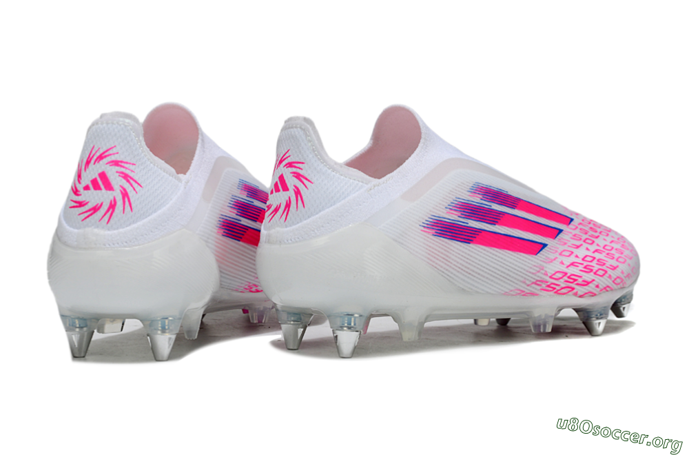 Adidas F50 Elite Laceless SG Football Boots - White/Neon Pink/Deep Purple 6