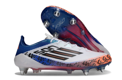 SON x Adidas F50 Elite SG Football Boots - White/Vibrant Orange/Deep Blue