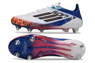 SON x Adidas F50 Elite SG Football Boots - White/Vibrant Orange/Deep Blue