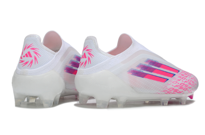 Adidas F50 Elite Laceless FG Football Boots - White/Vibrant Pink/Deep Blue