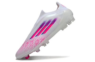 Adidas F50 Elite Laceless FG Football Boots - White/Vibrant Pink/Deep Blue