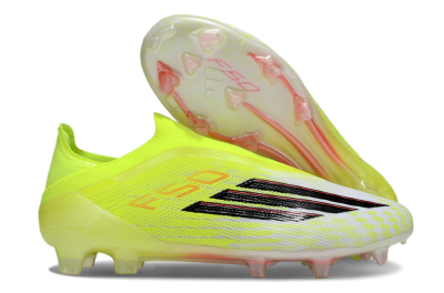 Adidas F50 Elite Laceless FG Football Boots - Yellow/Charger Yellow/Neon Pink