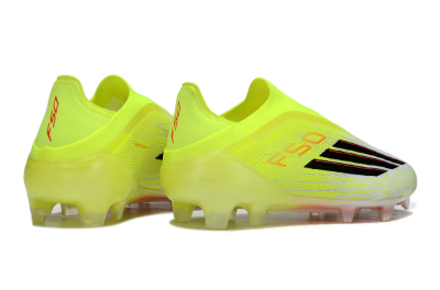 Adidas F50 Elite Laceless FG Football Boots - Yellow/Charger Yellow/Neon Pink