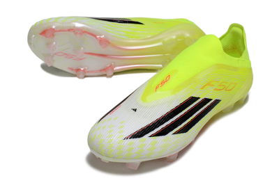 Adidas F50 Elite Laceless FG Football Boots - Yellow/Charger Yellow/Neon Pink