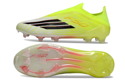 Adidas F50 Elite Laceless FG Football Boots - Yellow/Charger Yellow/Neon Pink