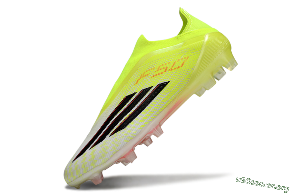 Adidas F50 Elite Laceless FG Football Boots - Yellow/Charger Yellow/Neon Pink 5