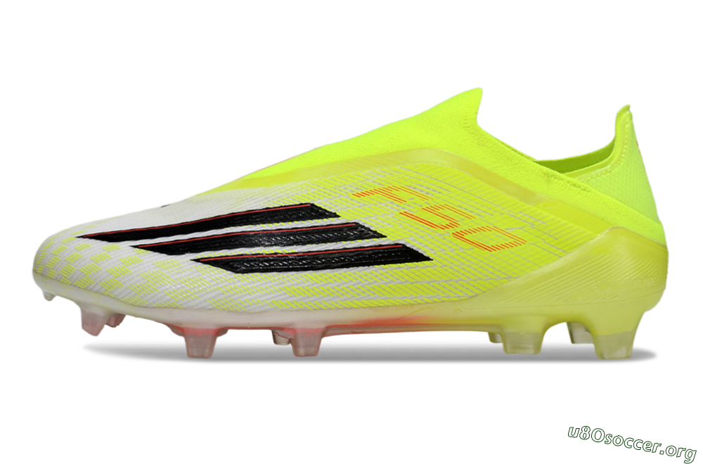 Adidas F50 Elite Laceless FG Football Boots - Yellow/Charger Yellow/Neon Pink 3