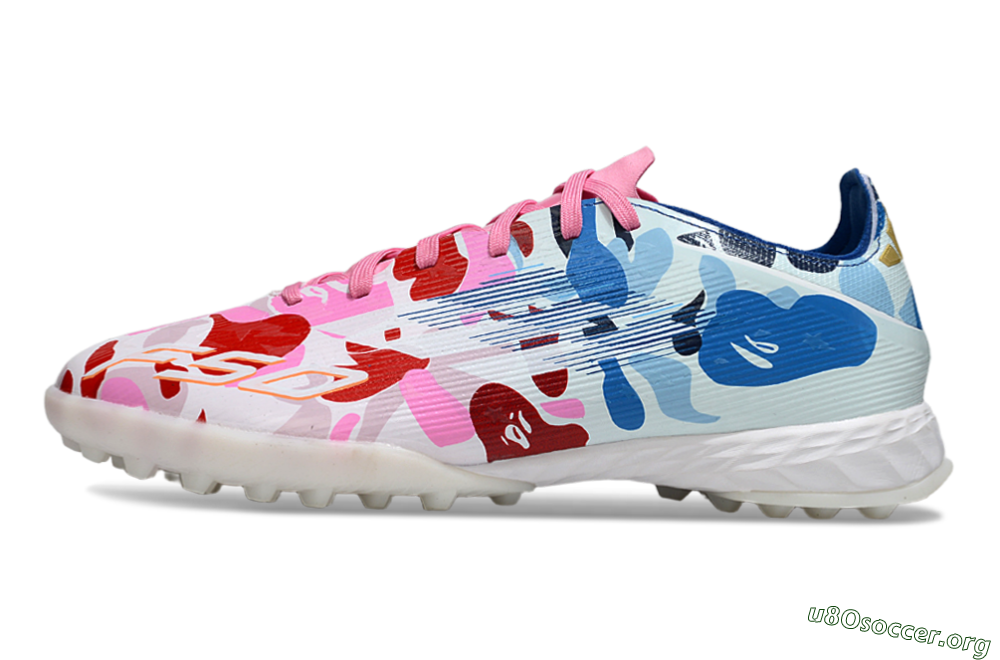 Adidas F50 Pro TF Football Shoes - Pink/Blue Wave/Pink Splash 3