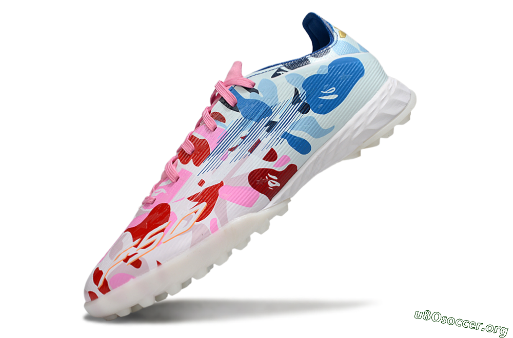 Adidas F50 Pro TF Football Shoes - Pink/Blue Wave/Pink Splash 5