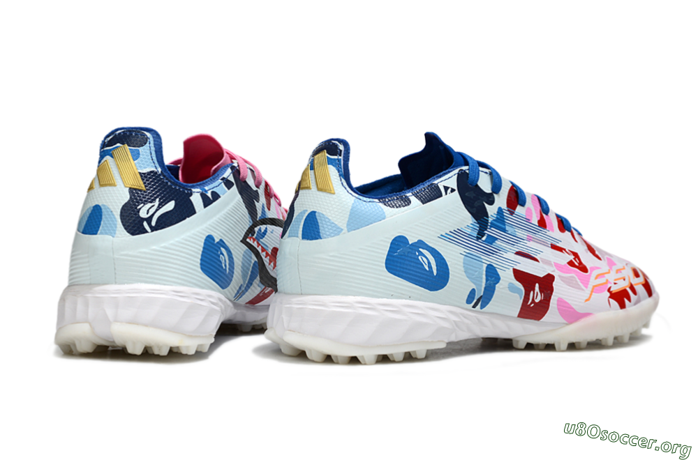 Adidas F50 Pro TF Football Shoes - Pink/Blue Wave/Pink Splash 6