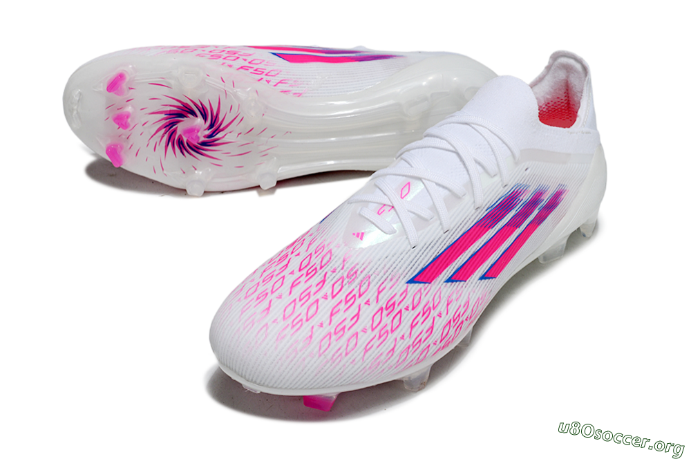Adidas F50 Elite FG Football Boots - White/Vibrant Pink/Deep Blue 0