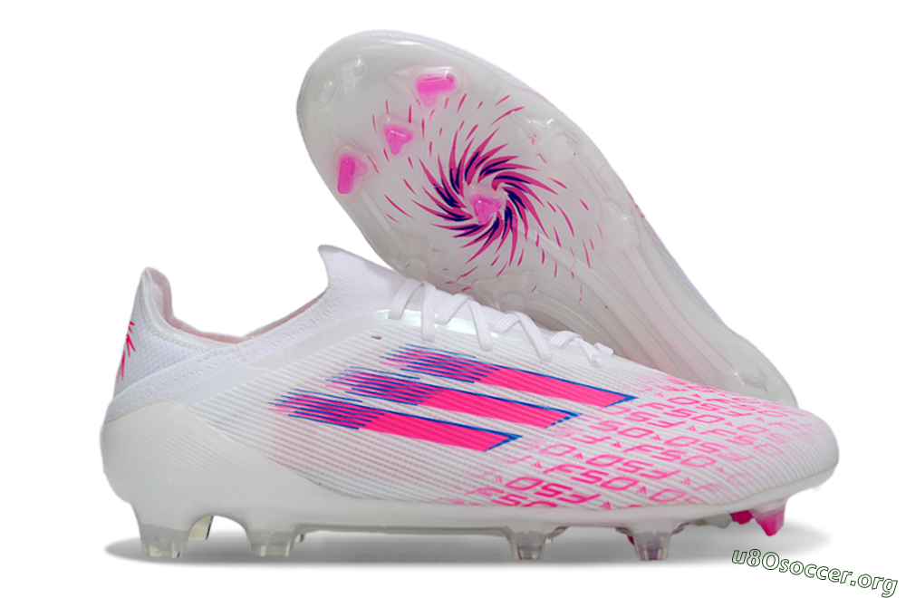 Adidas F50 Elite FG Football Boots - White/Vibrant Pink/Deep Blue 2