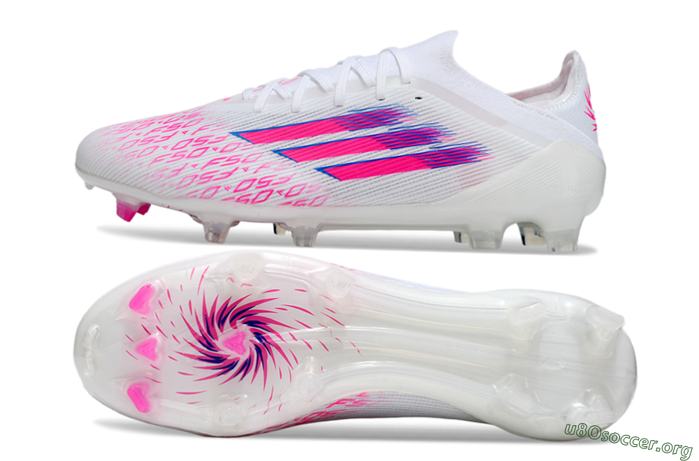 Adidas F50 Elite FG Football Boots - White/Vibrant Pink/Deep Blue 1