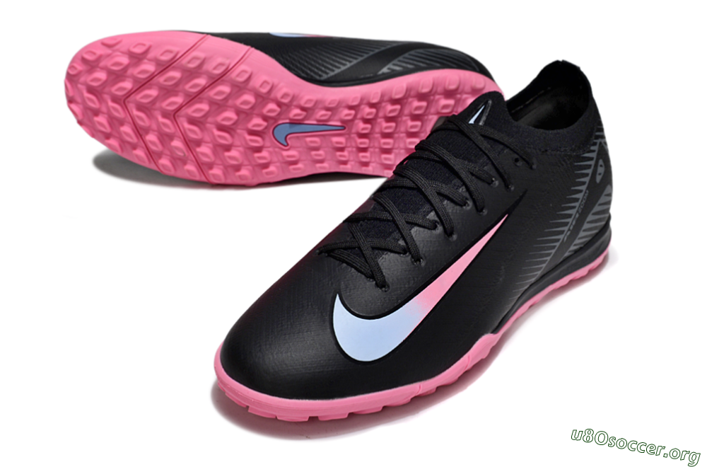 Nike Air Zoom Mercurial Vapor 16 Elite TF Football Shoes - Black/Vibrant Pink/Cool Cyan 0