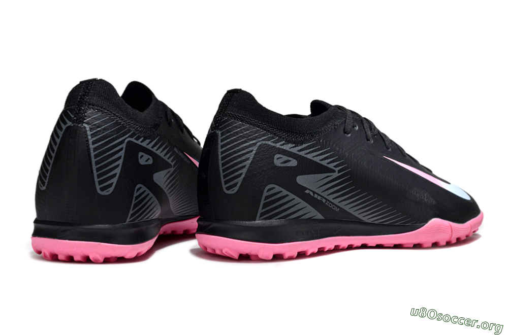 Nike Air Zoom Mercurial Vapor 16 Elite TF Football Shoes - Black/Vibrant Pink/Cool Cyan 6