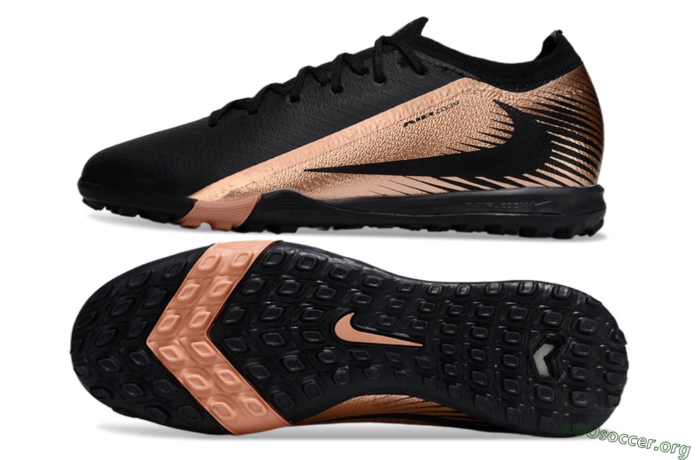 Nike Air Zoom Mercurial Vapor 16 Elite TF Football Shoes - Black/Rose Gold/Charcoal 1