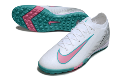 Nike Air Zoom Mercurial Vapor 16 Elite TF Football Shoes - White/Mint Green/Pink