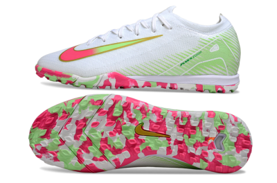Nike Air Zoom Mercurial Vapor 16 Elite TF Football Shoes - White/Neon Pink/Light Green