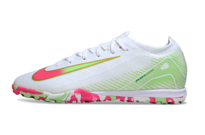 Nike Air Zoom Mercurial Vapor 16 Elite TF Football Shoes - White/Neon Pink/Light Green