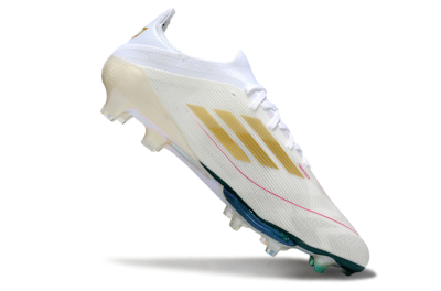 Adidas F50+ Elite Lightstrike Pro FG Football Boots - White/Emerald Green/Fluorescent Yellow