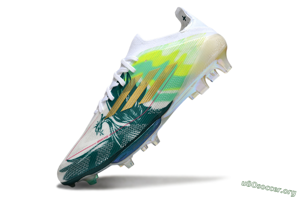 Adidas F50+ Elite Lightstrike Pro FG Football Boots - White/Emerald Green/Fluorescent Yellow 5