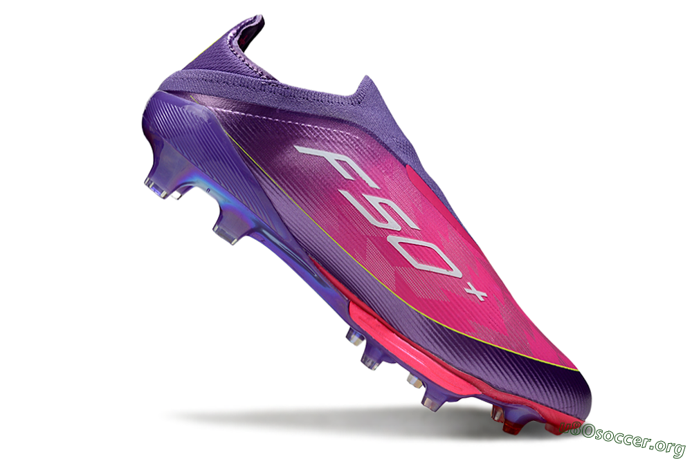 Adidas F50+ Elite Lightstrike Pro Laceless FG Football Boots - Purple/Electric Pink/Neon Green 4