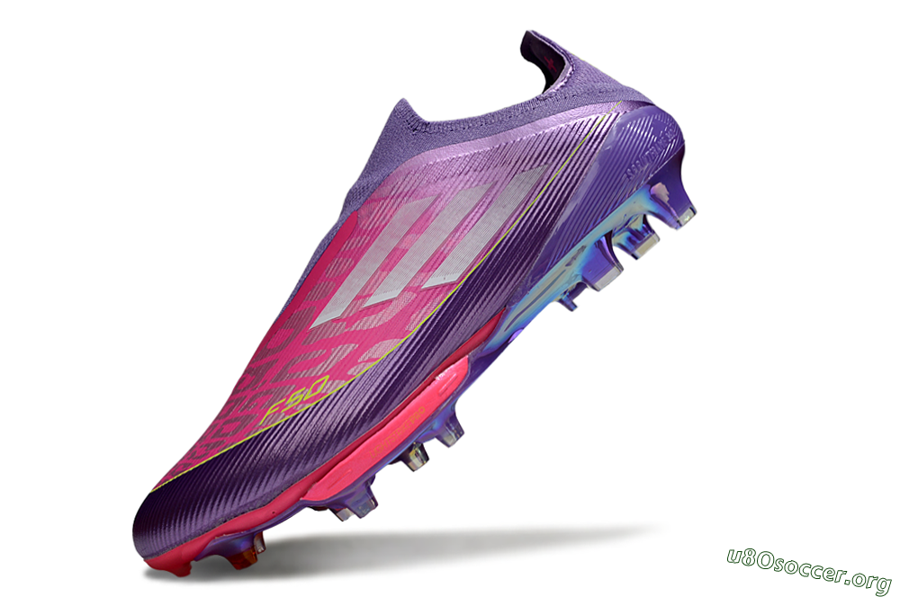 Adidas F50+ Elite Lightstrike Pro Laceless FG Football Boots - Purple/Electric Pink/Neon Green 5