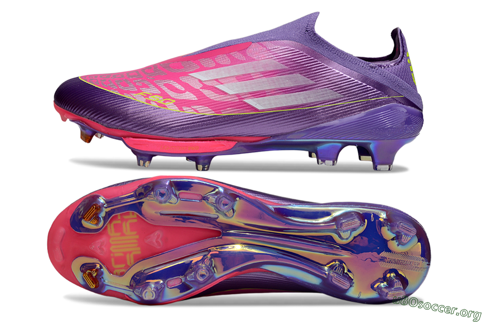 Adidas F50+ Elite Lightstrike Pro Laceless FG Football Boots - Purple/Electric Pink/Neon Green 1