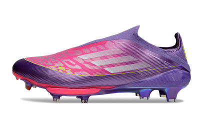 Adidas F50+ Elite Lightstrike Pro Laceless FG Football Boots - Purple/Electric Pink/Neon Green
