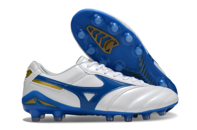 Mizuno Morelia Neo 2 FG Football Boots - White/Azure Blue/Gold