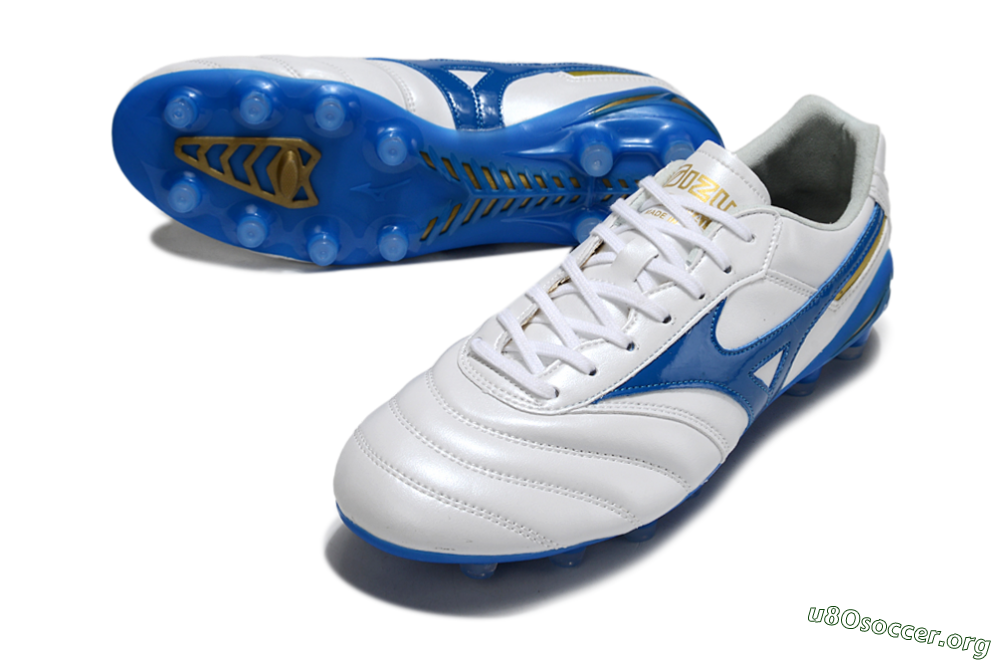 Mizuno Morelia Neo 2 FG Football Boots - White/Azure Blue/Gold 0