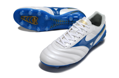 Mizuno Morelia Neo 2 FG Football Boots - White/Azure Blue/Gold