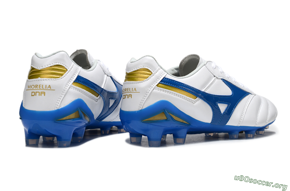 Mizuno Morelia Neo 2 FG Football Boots - White/Azure Blue/Gold 6
