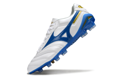 Mizuno Morelia Neo 2 FG Football Boots - White/Azure Blue/Gold